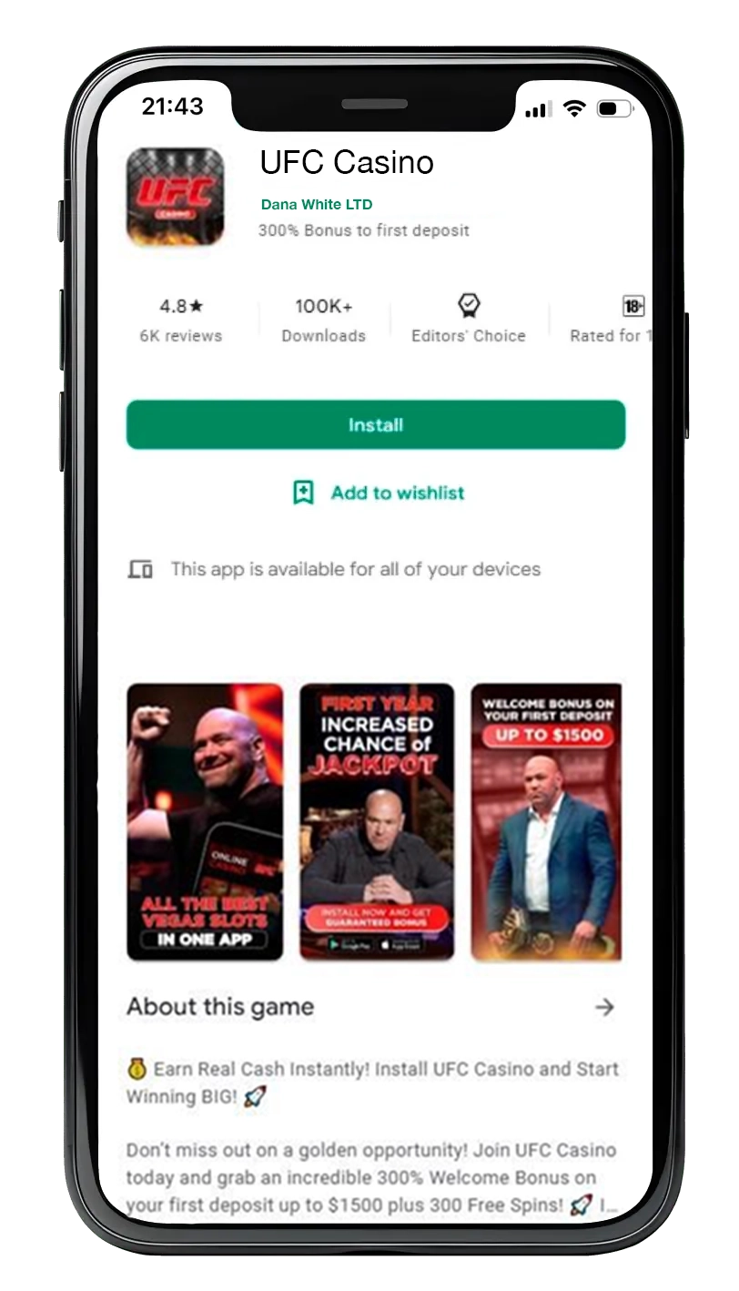 Mobile UFC App for Android and IOS